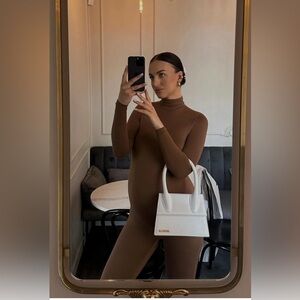 NWT Penelope Bumpsuit XL maternity unitard Mocha